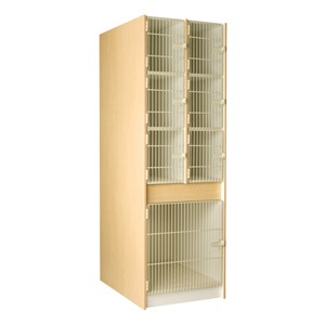 Multi-Sized Instrument Locker w/ Grille Doors - 7 Compartments (37 7/8" D)